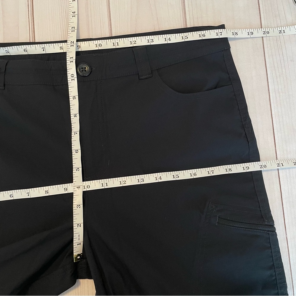 NWOT Eddie Bauer Tech Capri Pants Women’s 12 Black Utility Outdoor Hiking Cinch - Picture 14 of 16